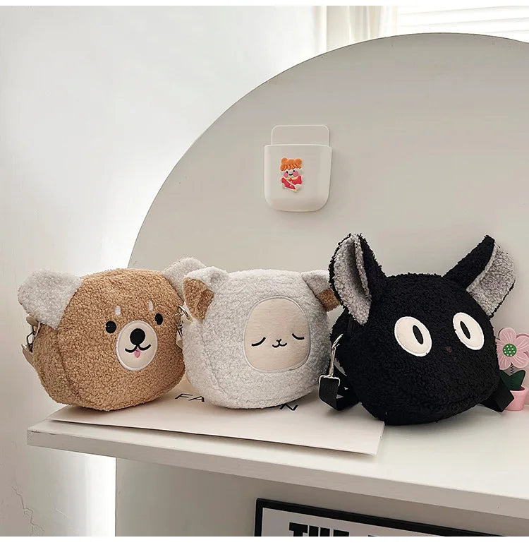 1pcs Japanese Style Kawaii Bag Women Cartoon Plush Shoulder Bag For Women Crossbody Bag Small Phone&Purse Bag