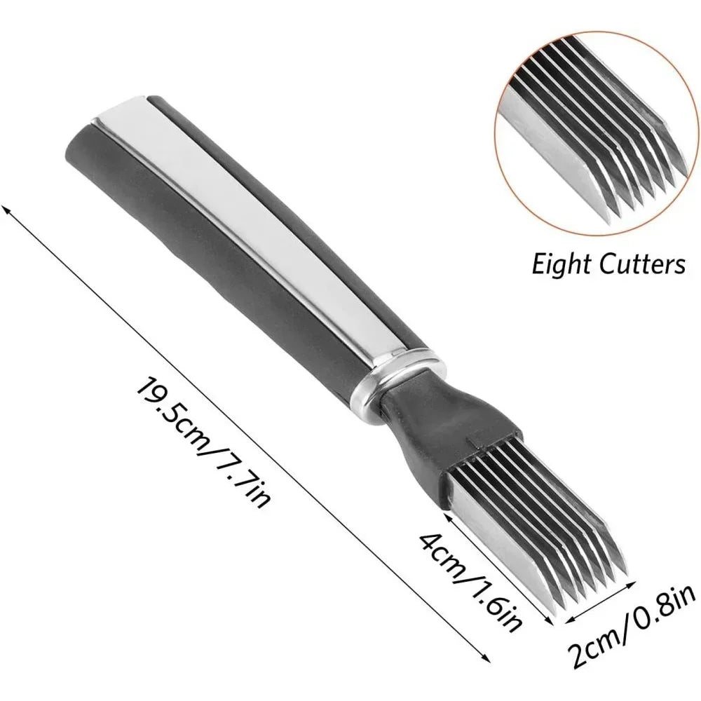 Multifunctional Chef Knife Stainless Steel Vegetable Cutter Onion Grater Shredding Tool Kitchen Gadget for Home Cooking
