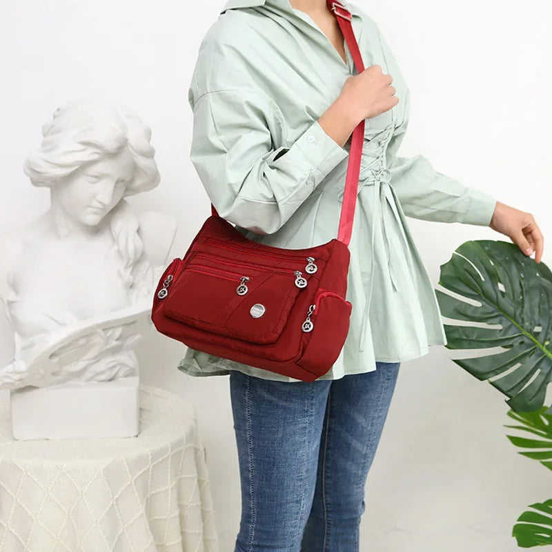 Women's casual large capacity crossbody bag, multifunctional waterproof shoulder bag, shopping handbag