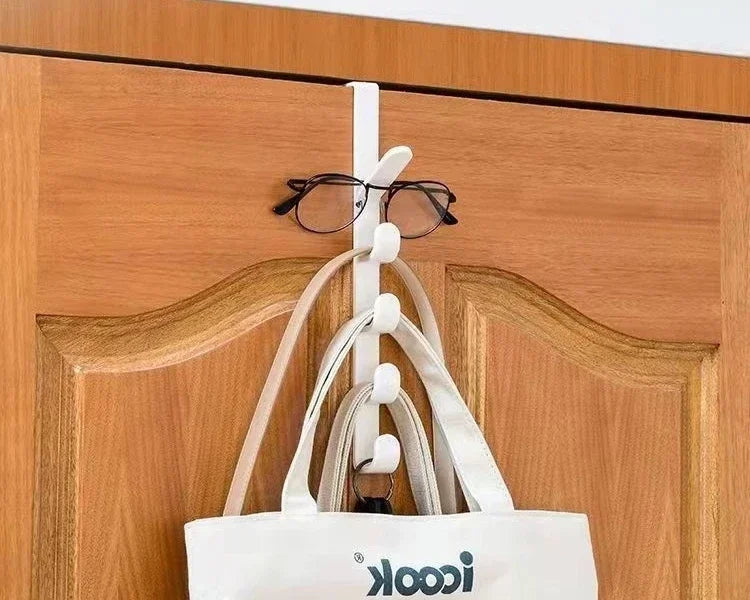 1pcs Plastic Hook Cabinet Door Hanging Rack Gadgets Holders Desk Shelves Kitchen Utensils Storage Organizer Bathroom Accessories