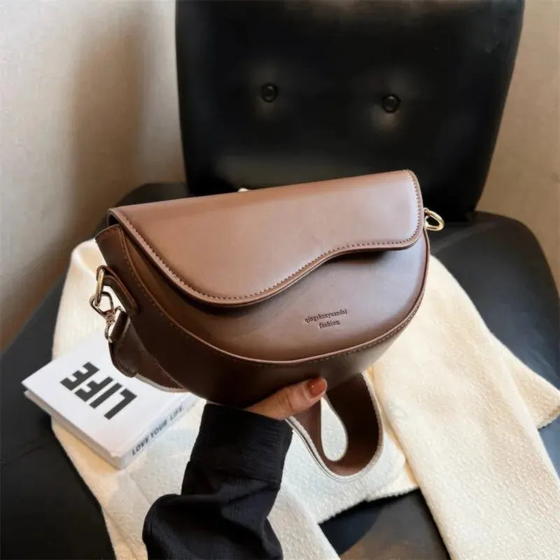 Leather Casual Ladies Shoulder Bag Women's Flap Crossbody Bag