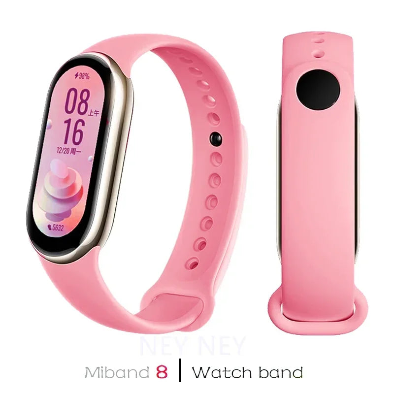 Sport Watchbands For Xiaomi Mi band 8-9 NFC Replacement miband9/8 silicone Bracelet waterproof Strap smart mi band 9 Accessories