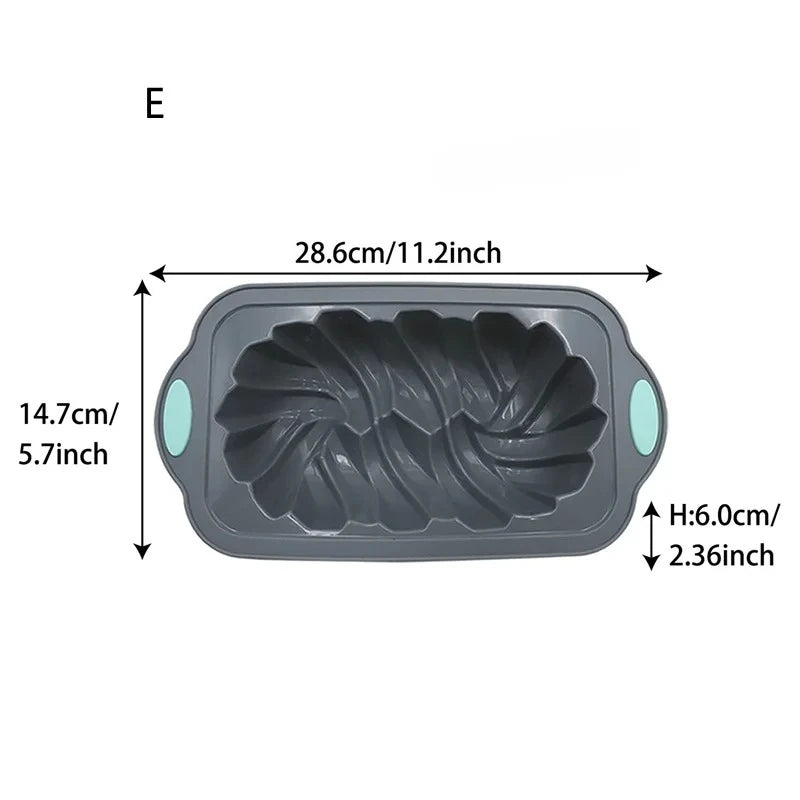 Silicone Bakeware Set Versatile Cake Molds Non-Stick Flower & Assorted Shapes Baking Pans Muffins Chocolates Moulds