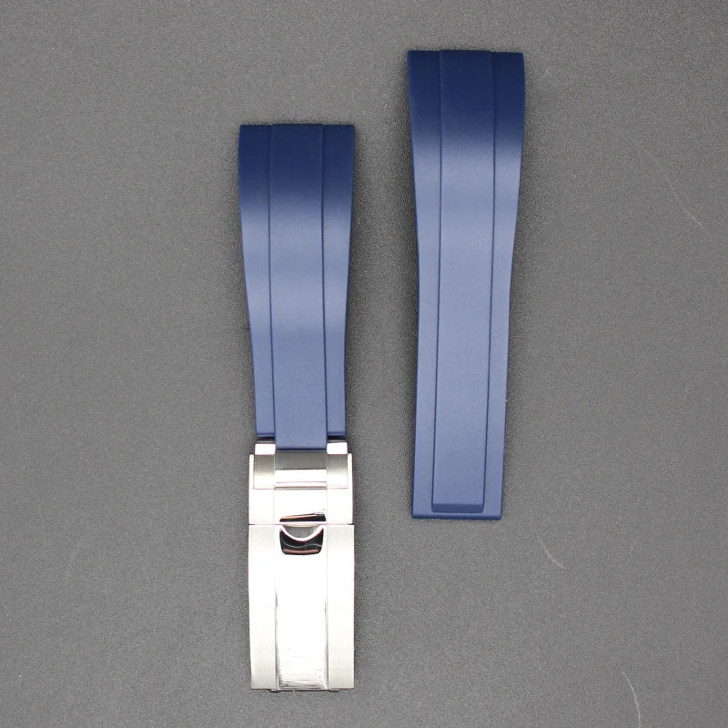 20mm Silicone wristband Watchband Luxury Watch Strap Parts Stainless Steel Buckle For Daytona SKY-DWELLER YACHT-MASTER nh35 Case