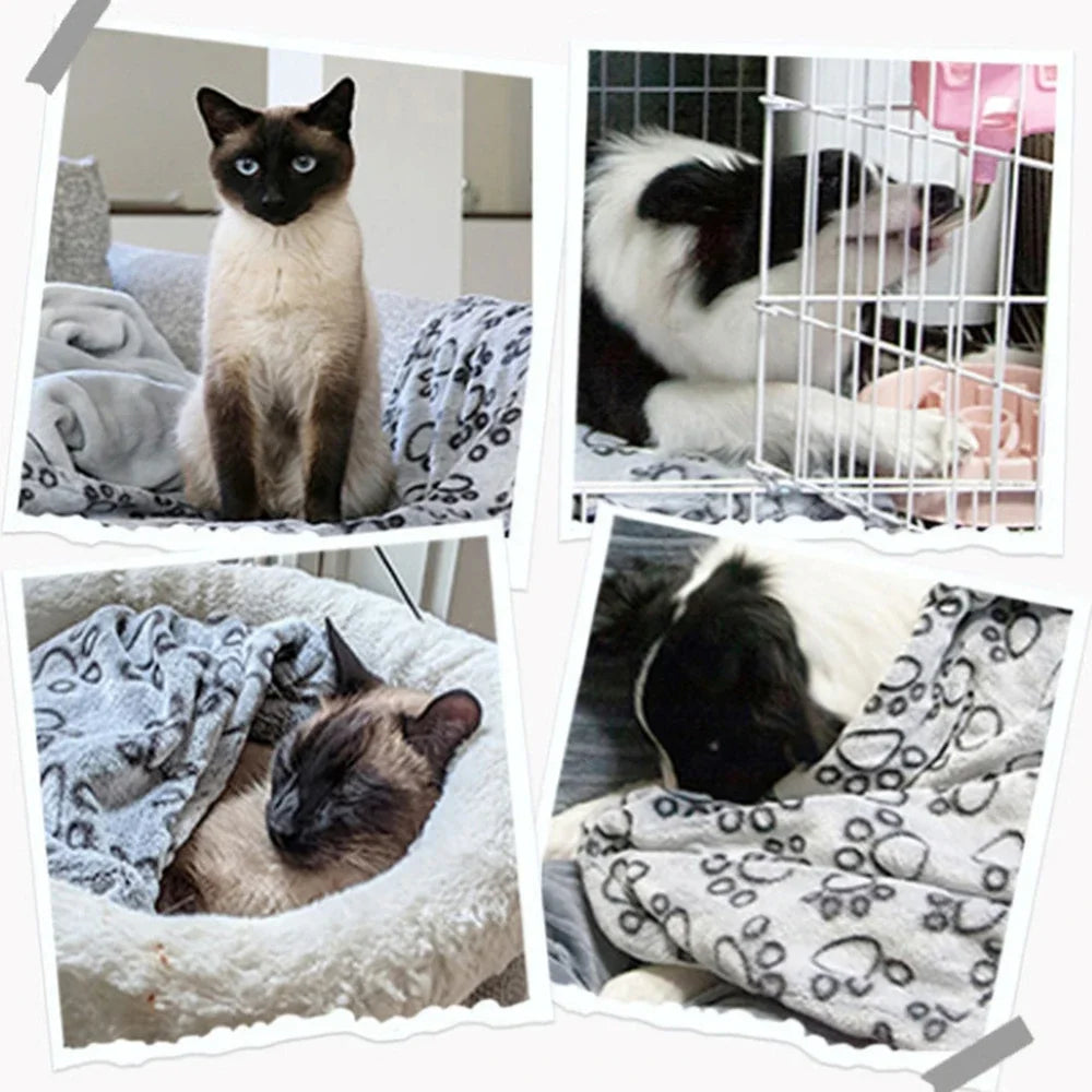 Cozy Fleece Pet Blanket - Soft Sleeping Mat for Dogs & Cats