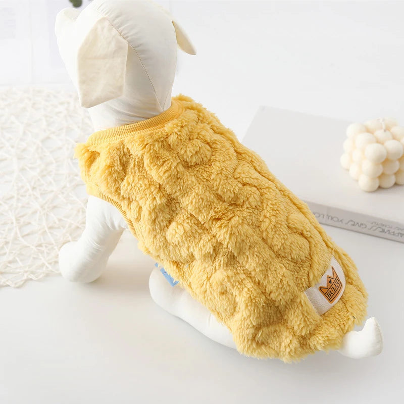 Cute Dog & Cat Sweater - Cozy Knit Hoodie with Harness Hole for Small Dogs