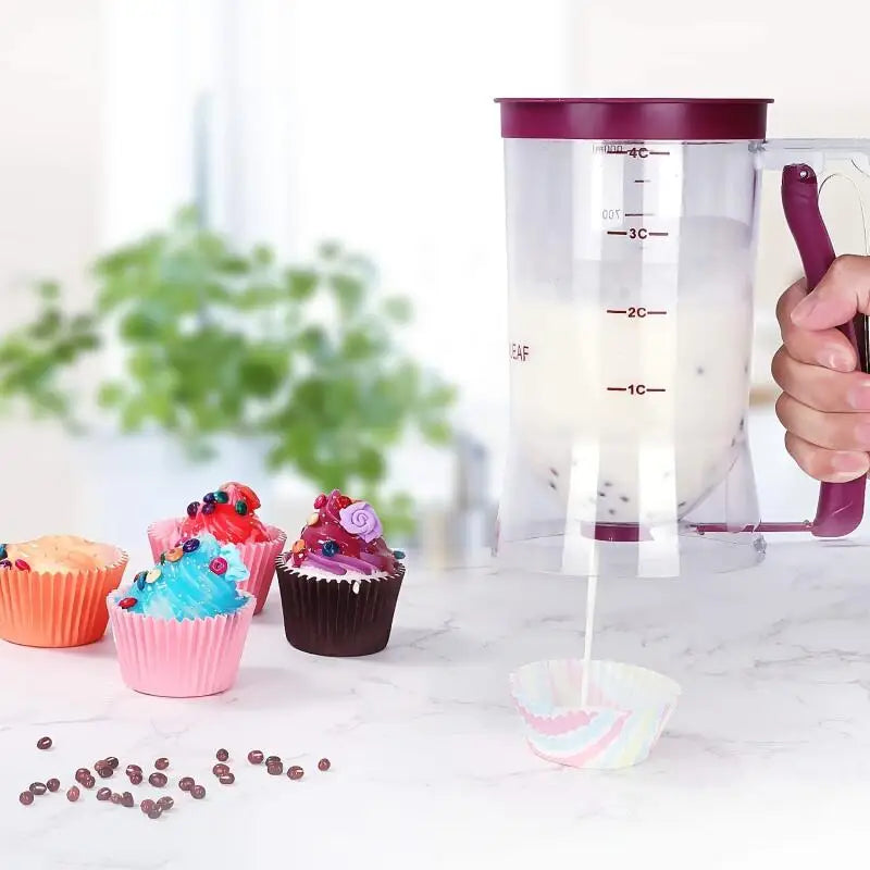 Pancake Batter Dispenser Batter Separator Bakeware Kitchen Tool for Pancakes Cupcake Waffle Muffin Mix Crepe Cake Baking Supplie