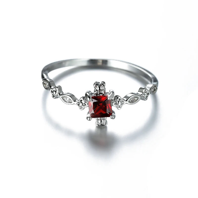 Fashion Ring 925 Silver Jewelry with Obsidian Zircon Gemstone Finger Rings Accessories for Women Wedding Party Gifts Wholesale