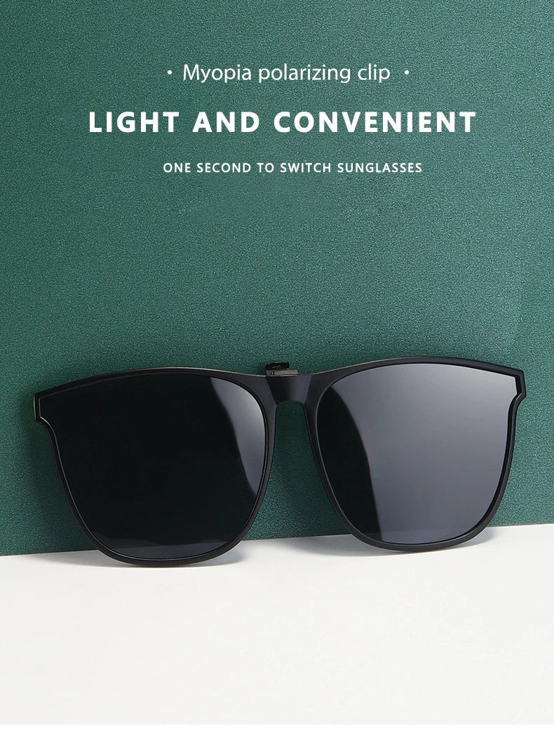 Polarized Clip On Sunglasses Men Car Driver Goggles Night Vision Glasses Anti Glare Vintage Square Glasses Oculos