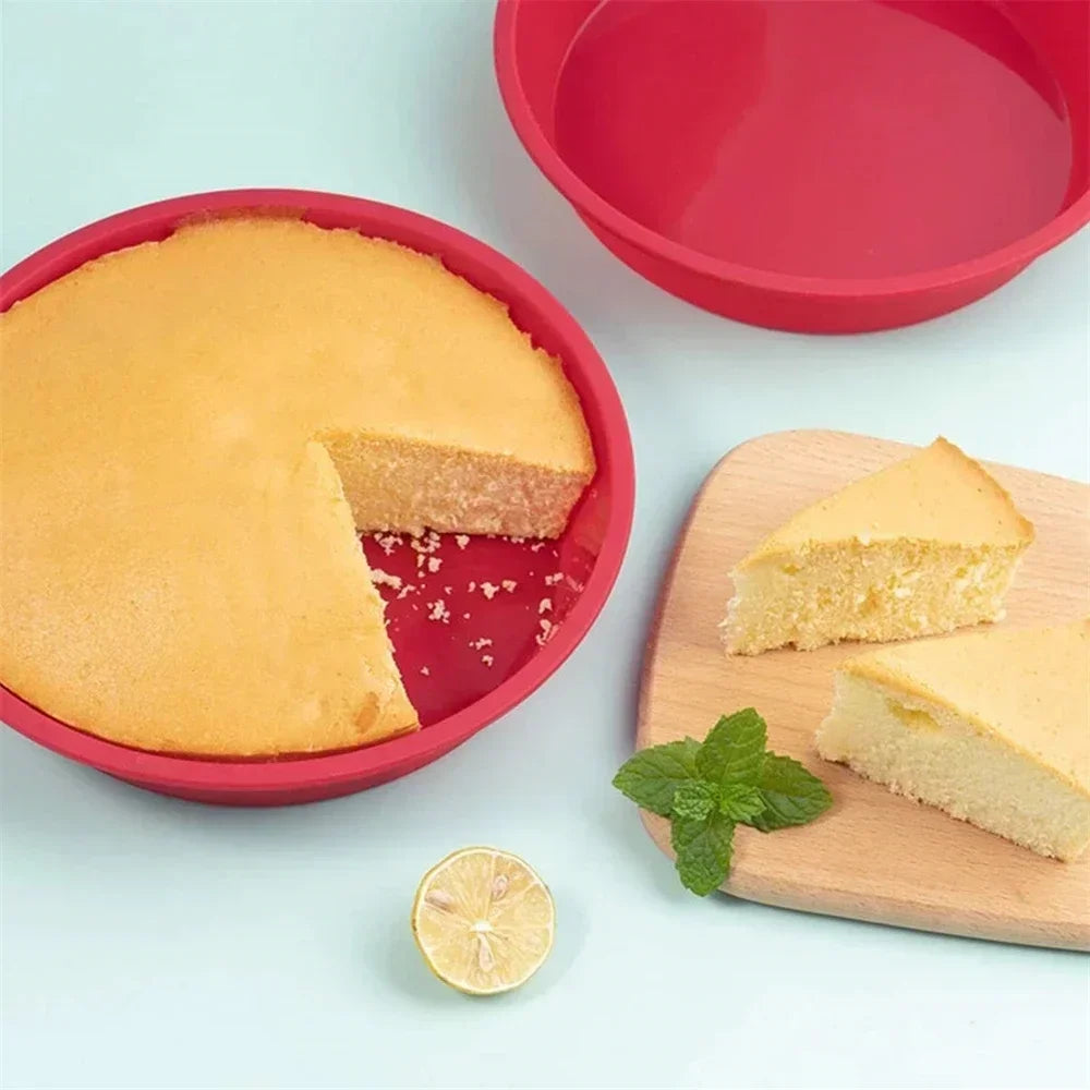 6pcs Silicone Cake Mold 4inch Tray Pans Round Baking Mold Kitchen Silicone Nonstick Baking Pans Reusable Cake Pans Bakingt Tools