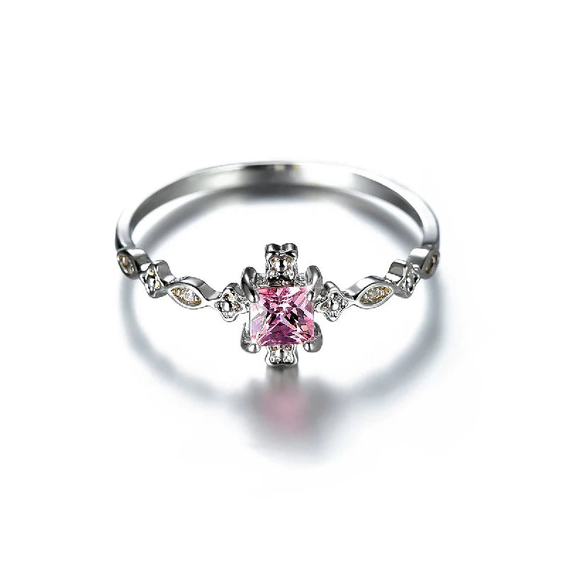 Fashion Ring 925 Silver Jewelry with Obsidian Zircon Gemstone Finger Rings Accessories for Women Wedding Party Gifts Wholesale