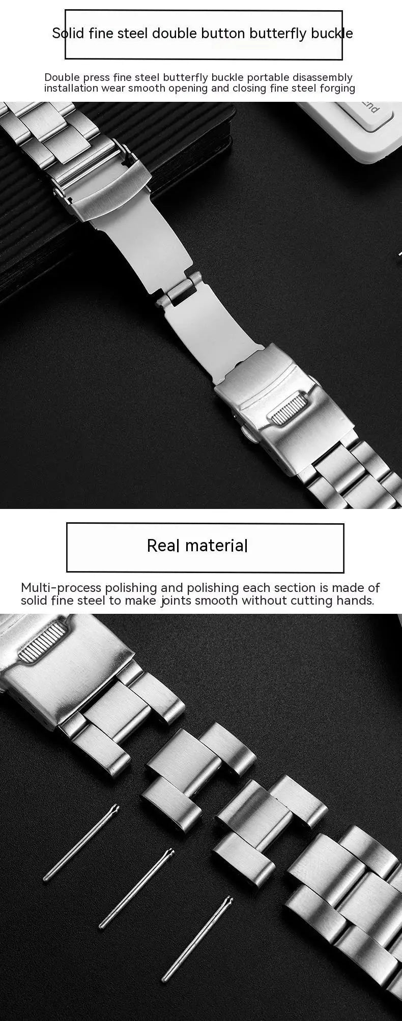 20mm 22mm For Casio MDV106-1A MDV-107 MTP-VD01 MDV-106D Strap Stainless Steel Wristband Metal Bracelet Replacement Watchband