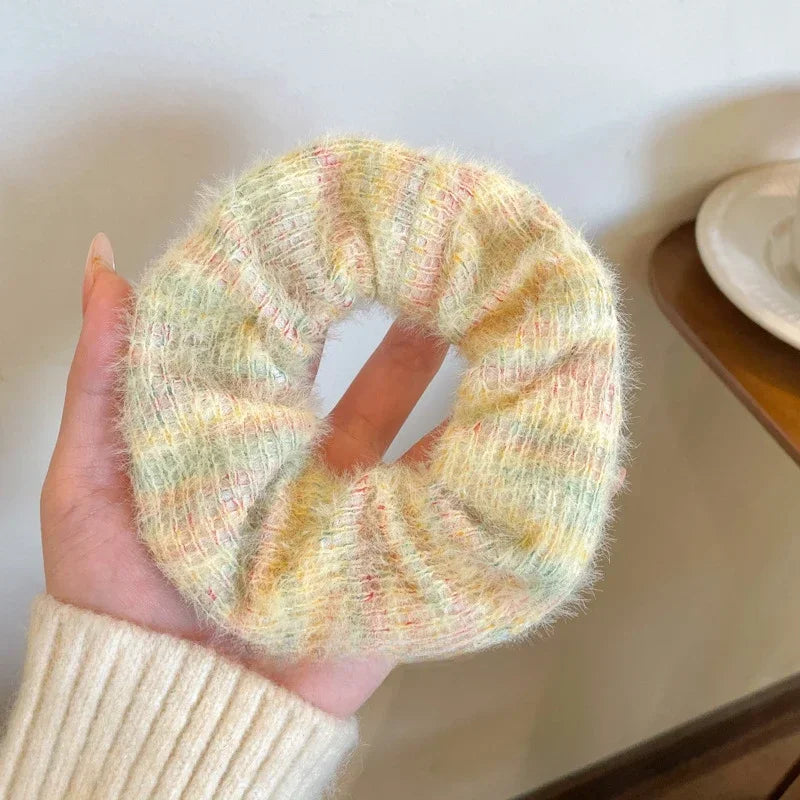 Korean Plush Cat Ear Scrunchies - High Elastic Hair Ties