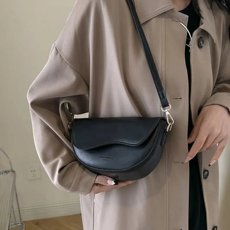 Leather Casual Ladies Shoulder Bag Women's Flap Crossbody Bag