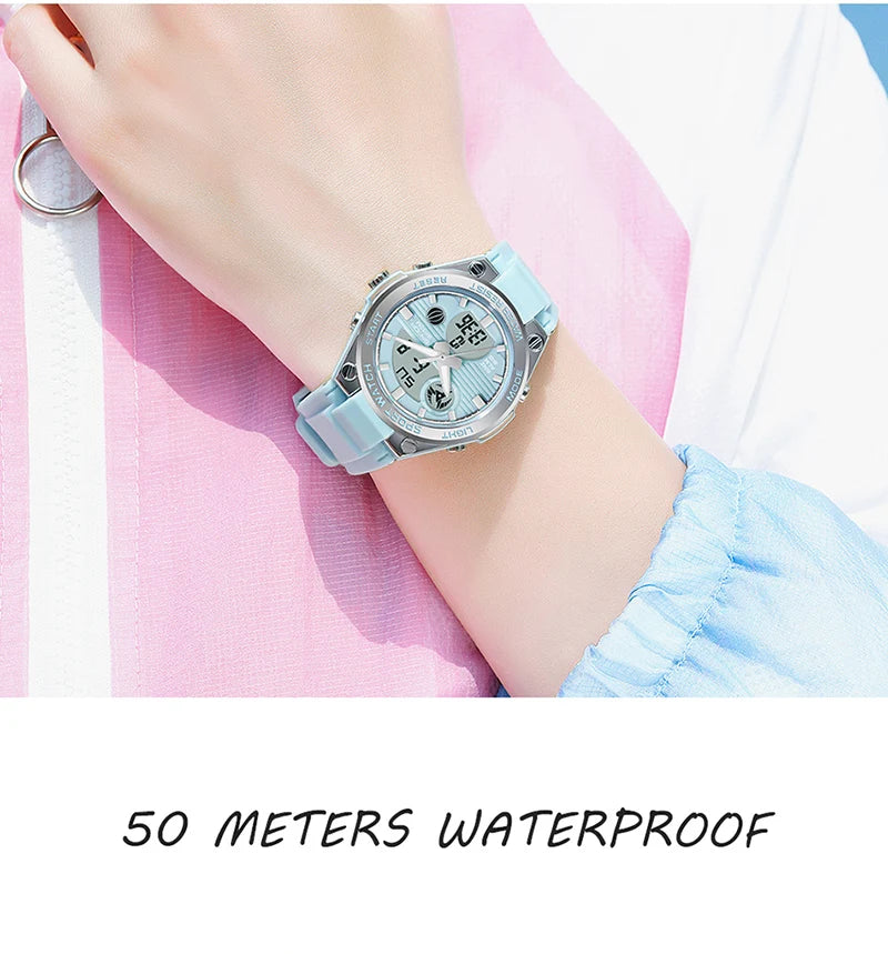 SANDA Brand G Style LED Digital Watch Women Sport Chronograph Lady Quartz Wristwatch 50m Waterproof Female Girl Electronic Clock