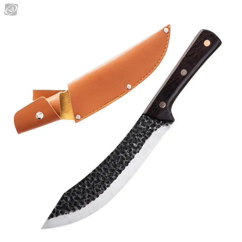 Forged Slaughter Boning Knife Stainless Steel Cleaver Knives for Meat Fruit Vegetables Wooden Handle Knife Kitchen Butcher Knife