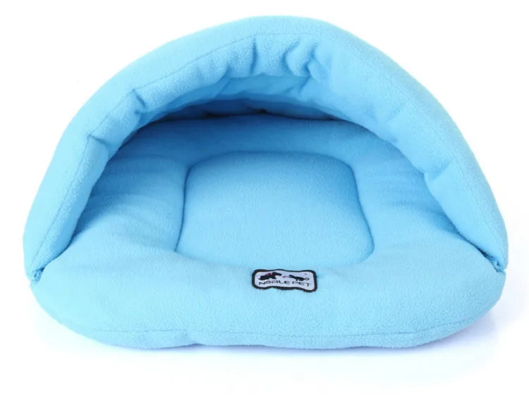Slipper-Shaped Pet Cave Bed - Thick Fleece Winter Cat & Dog Nest
