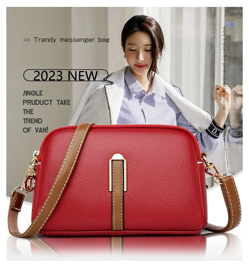 Women's Messenger Bag Women's Shoulder Bag Handbag Designer Cowhide Flap Bag Luxury Crossbody Bag For Women