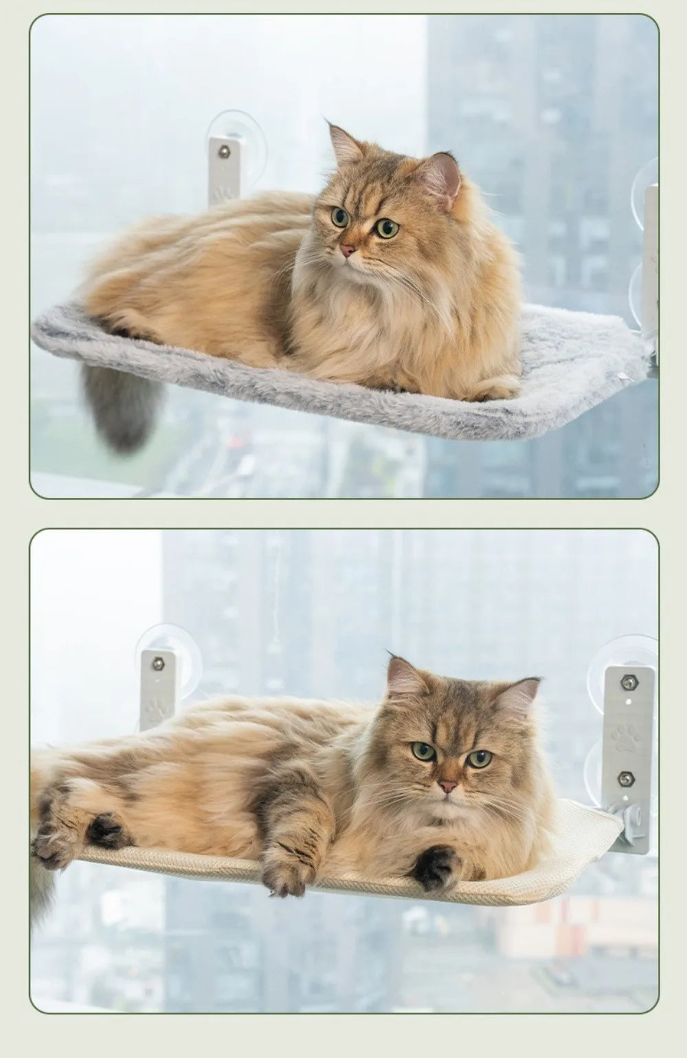 9-Style Window Cat Hammock - Cozy Hanging Bed with Strong Suction Cups