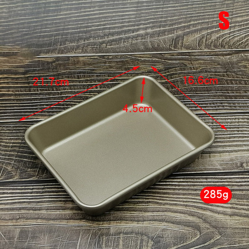 Bakeware Nonstick Bottom Rectangular Cake Pan Multipurpose Quick Release Cake Bread Toast Baking Pan Multiple Sizes Even Heating