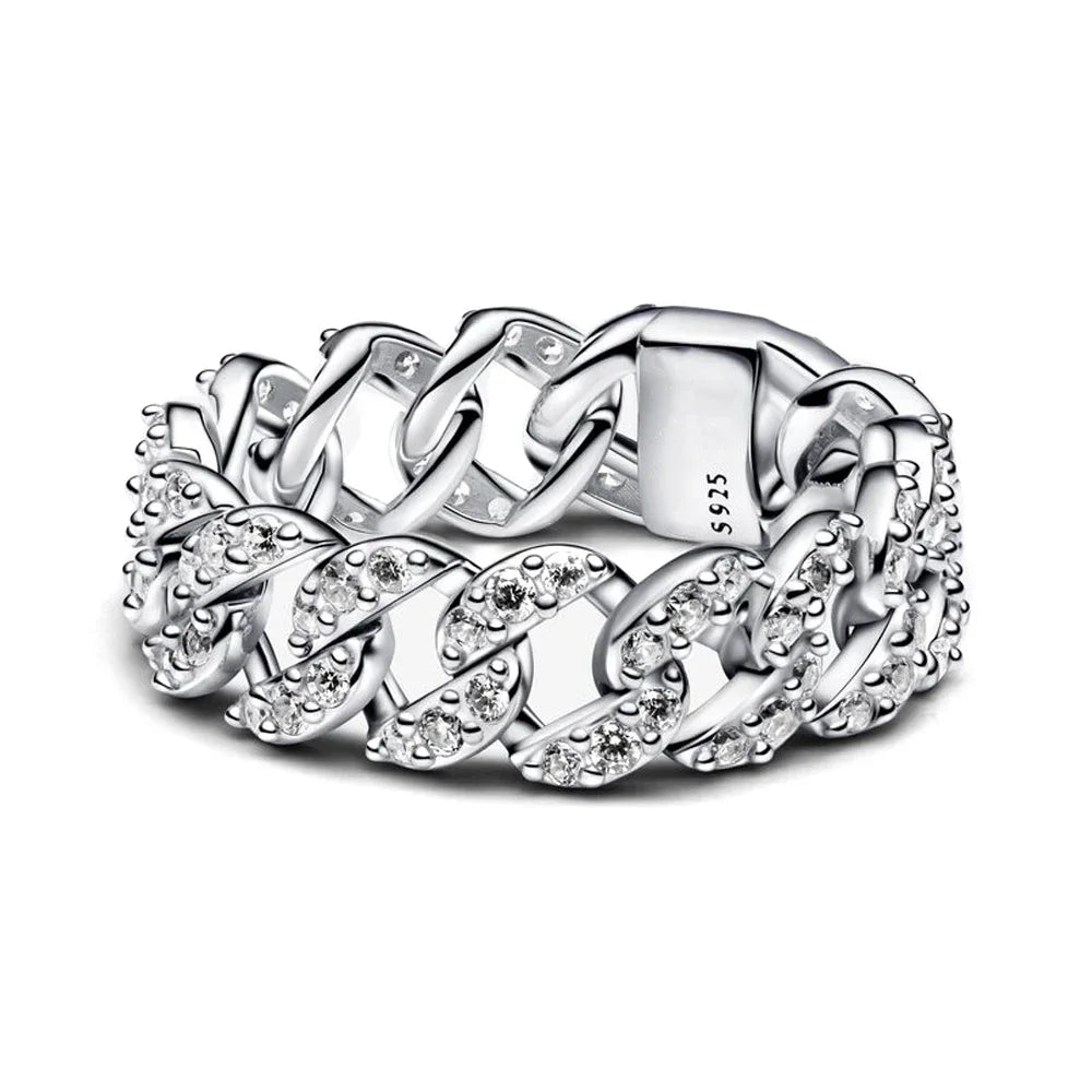 Original 925 Sterling Silver Ring Bow Heart Sun Moon With Colorful Crystal Rings For Women Valentine's Birthday Gift DIY Jewelry