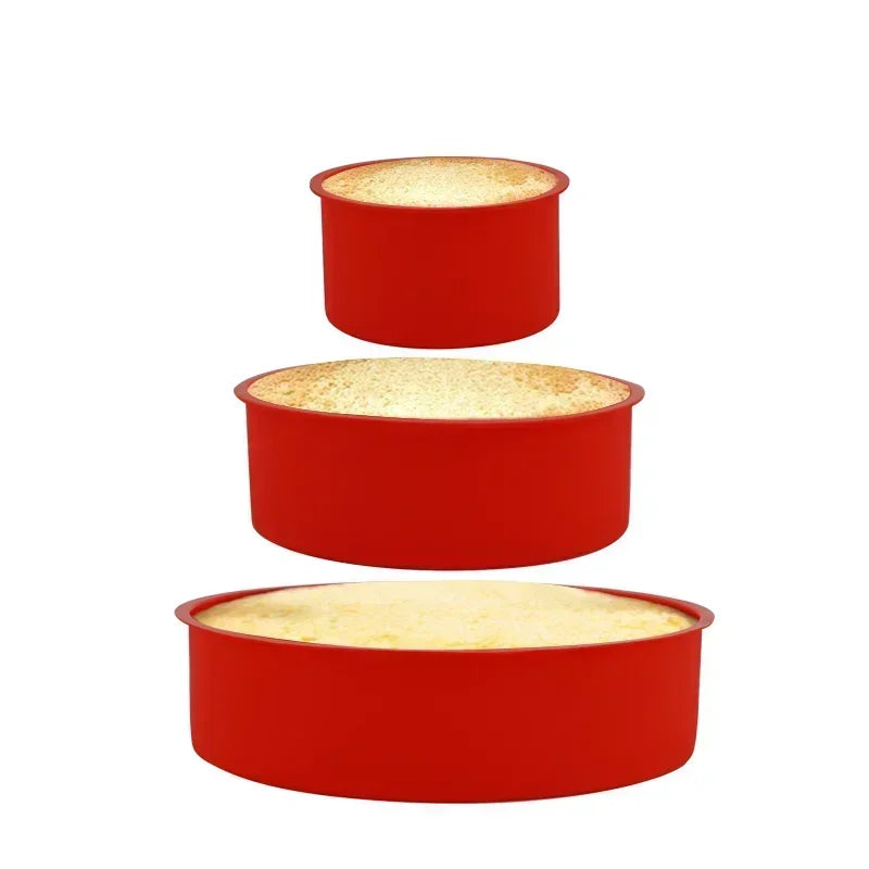 6pcs Silicone Cake Mold 4inch Tray Pans Round Baking Mold Kitchen Silicone Nonstick Baking Pans Reusable Cake Pans Bakingt Tools