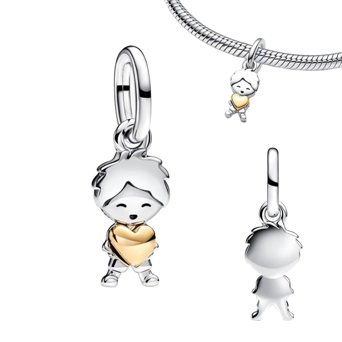 Authentic 925 Sterling Silver Luminous Firefly Charms Bee Light Bulb Beads Ring Earrings Fit Original Bracelets DIY Jewelry Gift