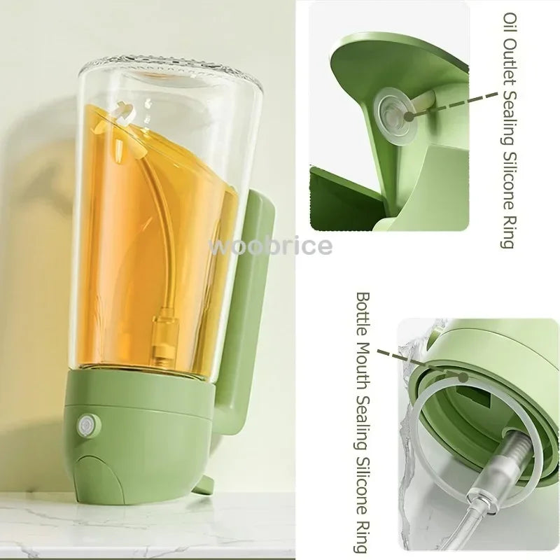 2in1 Kitchen Oil Sprayer Glass Bottle for Cooking Anti-leakage Olive Oil Bottle for BBQ Air Fryer Salad Steak Kitchen Supplies