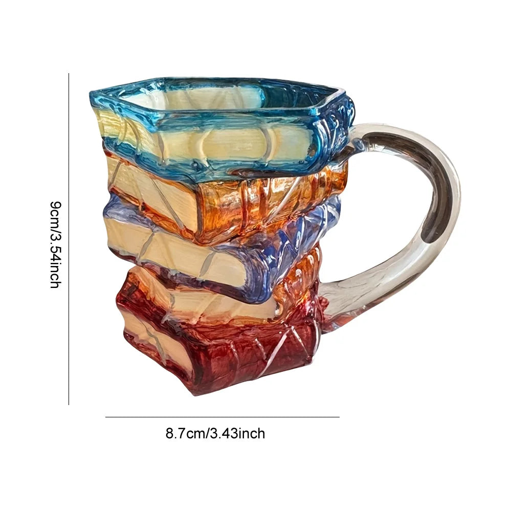 Books Drinking Container Wear Resist Unique Handmade Drink Cup Multi-Purpose Creative Book-Shaped Drinkware for Friends Gift