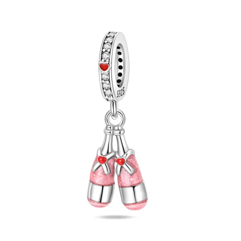 New Fireplace Snowman Sweater Sweet Romantic Christmas Winter Theme Charms Beads Fit Pan 925 Original Bracelets DIY Fine Jewelry