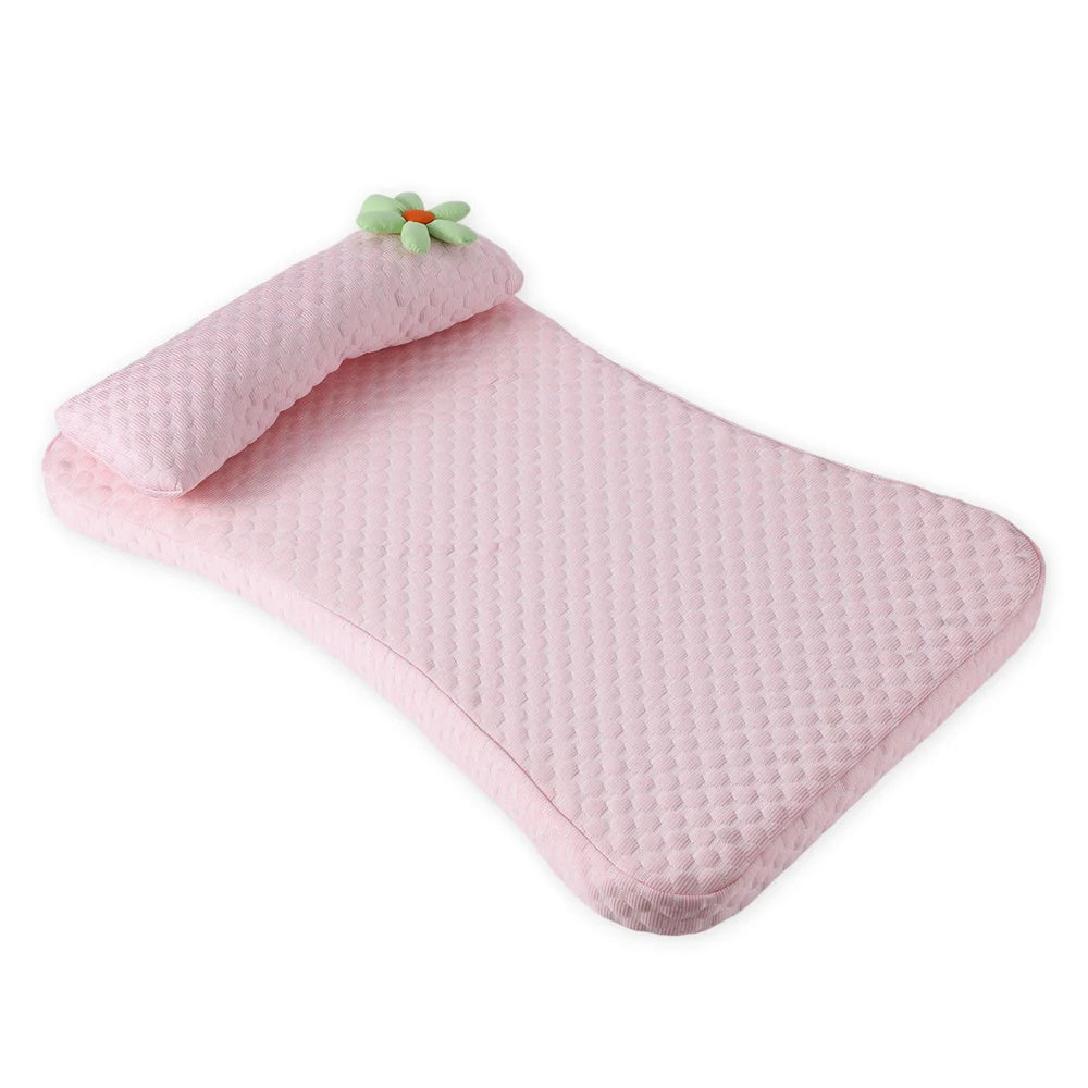 Summer Cooling Pet Bed - Ice Silk Mat with Pillow for Dogs & Cats