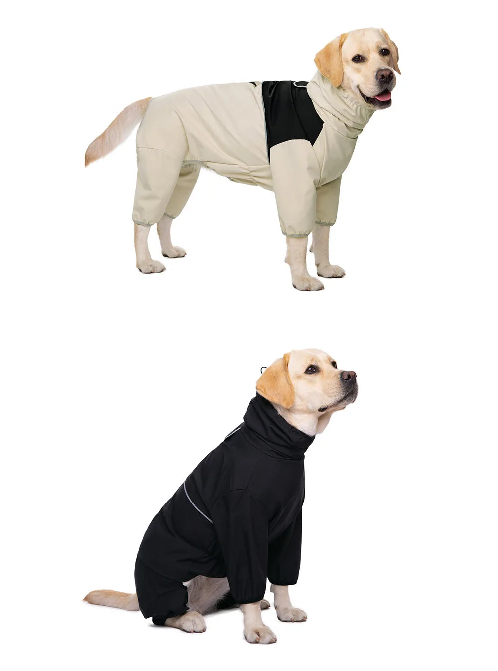 4-Leg Waterproof Dog Raincoat for Medium & Large Breeds