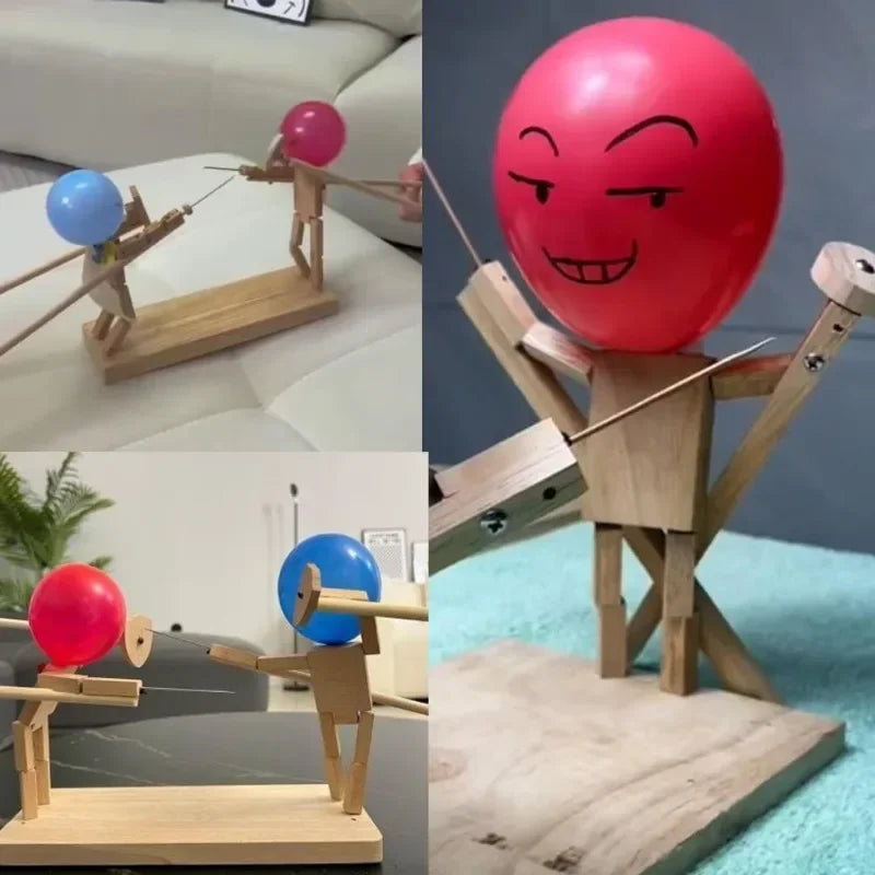 Balloon Battle Handmade Wooden for 2 Players