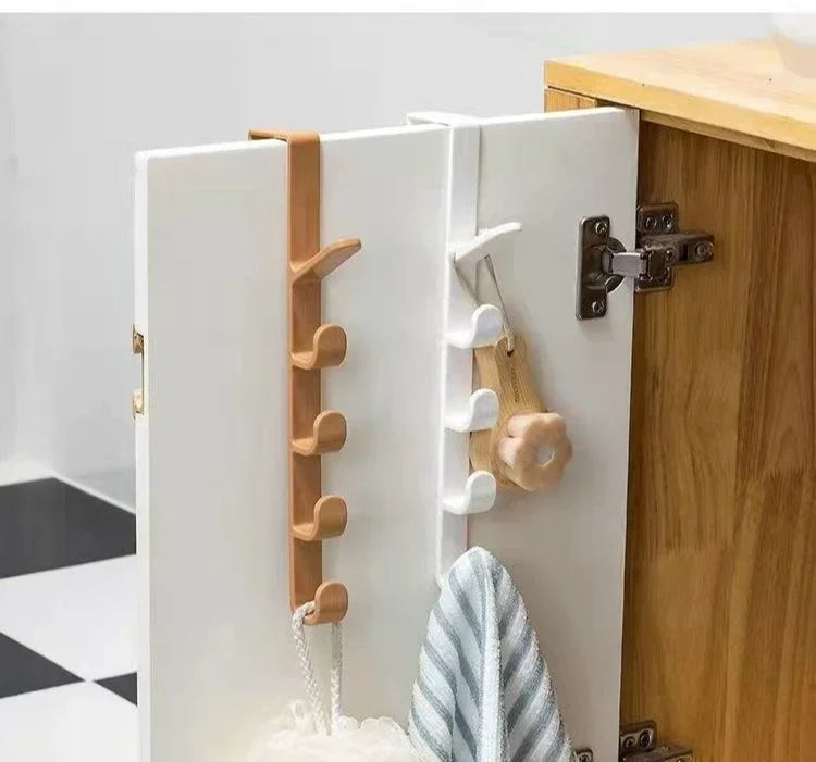 1pcs Plastic Hook Cabinet Door Hanging Rack Gadgets Holders Desk Shelves Kitchen Utensils Storage Organizer Bathroom Accessories