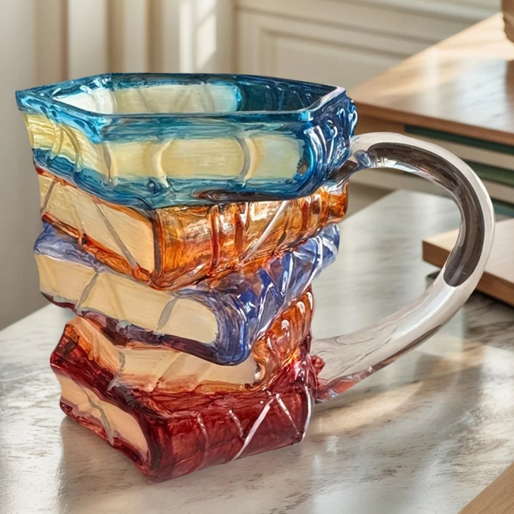 Books Drinking Container Wear Resist Unique Handmade Drink Cup Multi-Purpose Creative Book-Shaped Drinkware for Friends Gift
