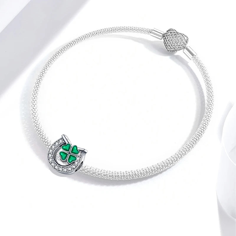 Fit Pan 925 Original Bracelets Love Heart Flower Four Leaf Clover Turtle 925 Silver Charms Beads DIY Birthday Jewelry Gift