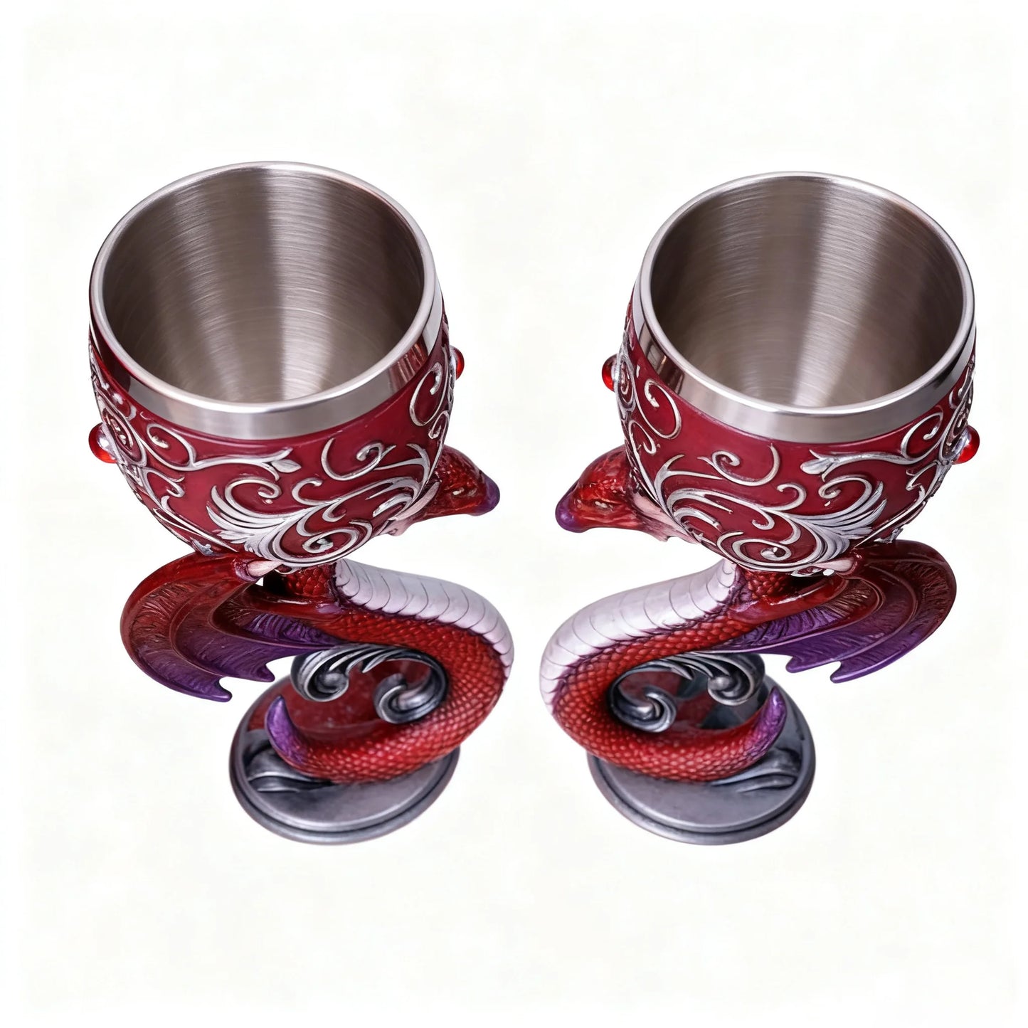 Creative 3D Gothic Wine Goblet Style Contain Dragon Claw Viking Punk Wine Glass Halloween Gifts Bar Drinkware Cup