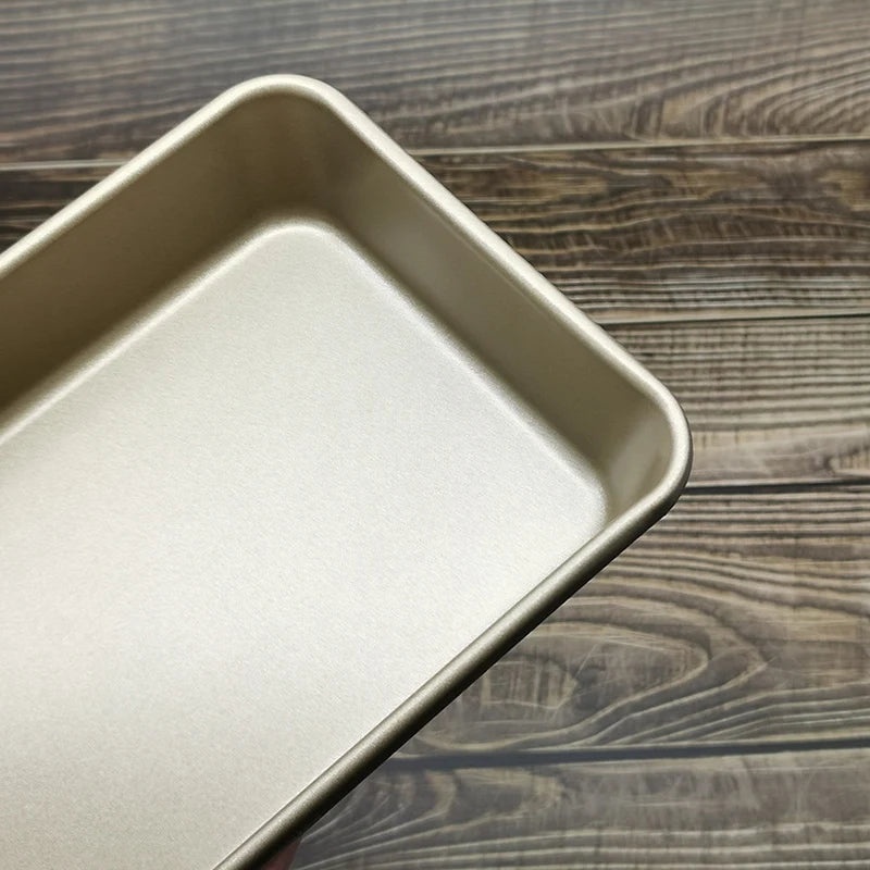 Bakeware Nonstick Bottom Rectangular Cake Pan Multipurpose Quick Release Cake Bread Toast Baking Pan Multiple Sizes Even Heating