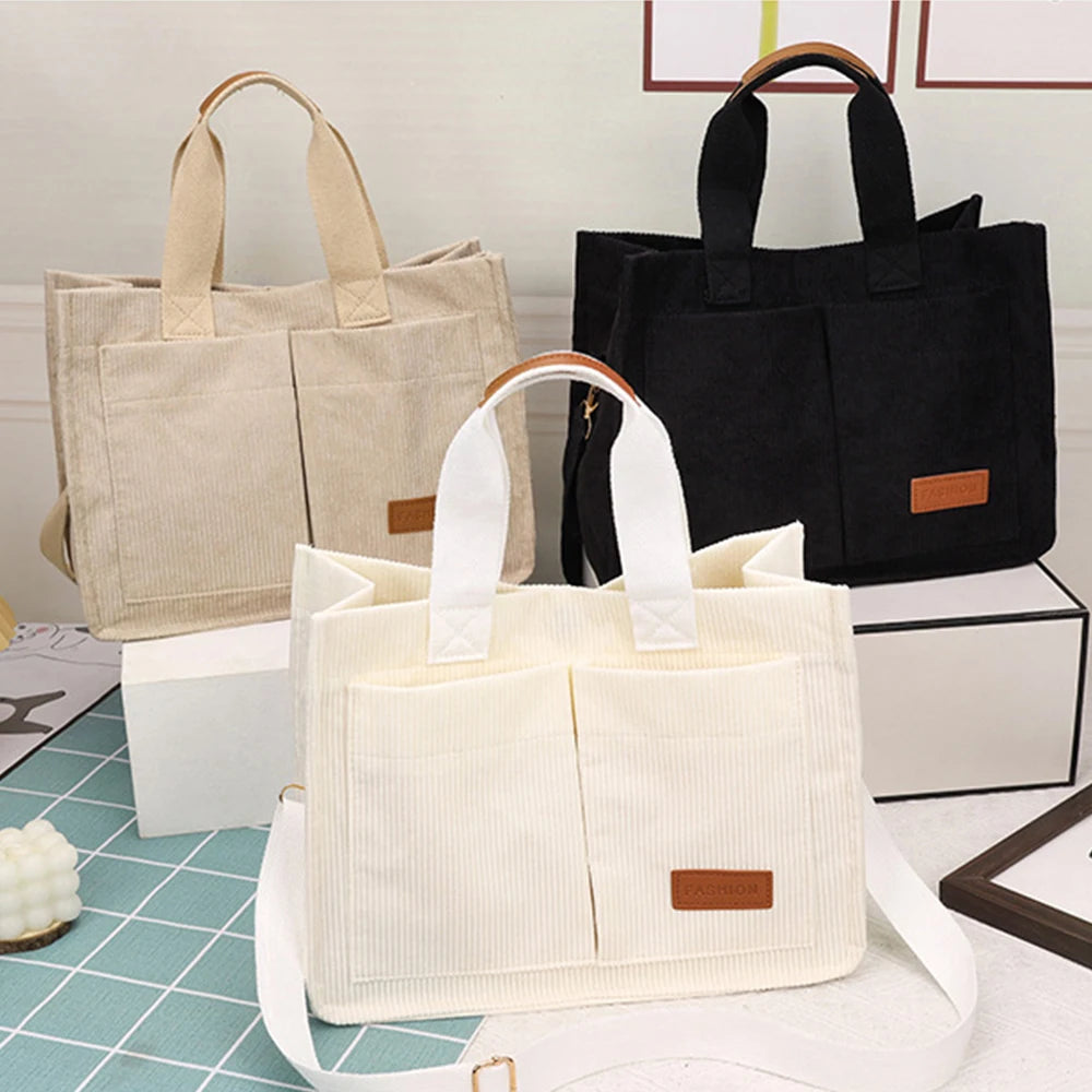 Ladies' handbag, large capacity new fashionable canvas shoulder bag, crossbody bag, commuting bag zwq