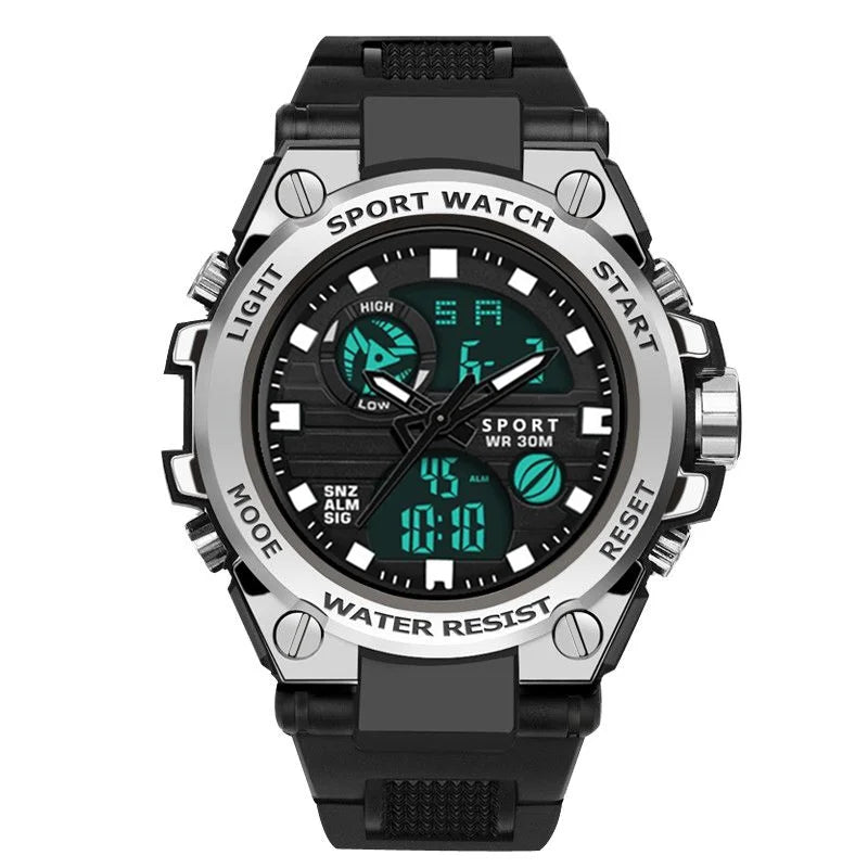Electronic Watch Men's Trendy Fashion Sports Night Light Waterproof Youth Junior High School Student Watch