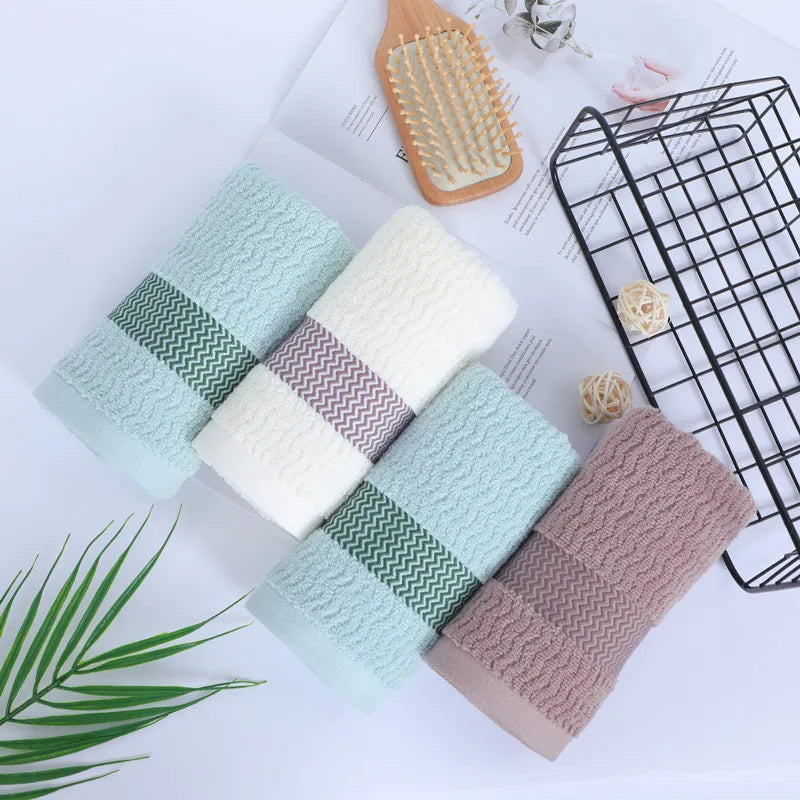2-Pack Thickened Pure Cotton Towels - Highly Absorbent & Quick-Dry