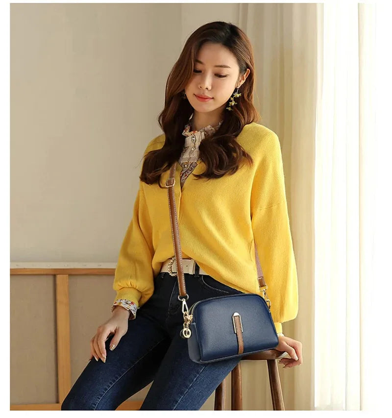 Women's Messenger Bag Women's Shoulder Bag Handbag Designer Cowhide Flap Bag Luxury Crossbody Bag For Women