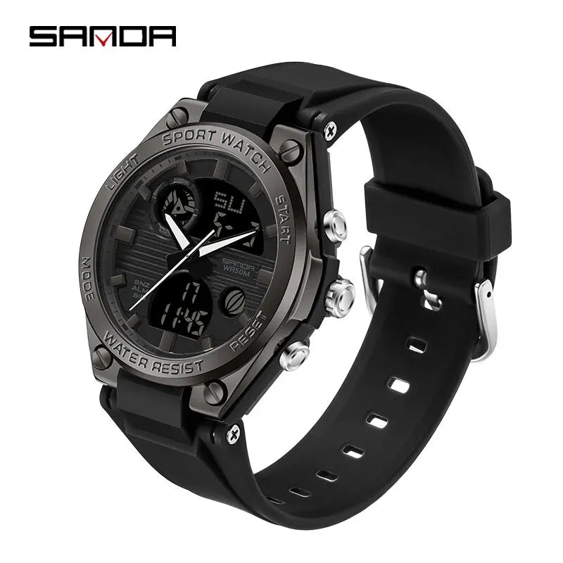 SANDA Brand G Style LED Digital Watch Women Sport Chronograph Lady Quartz Wristwatch 50m Waterproof Female Girl Electronic Clock