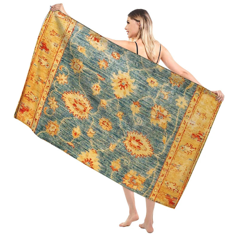 Quick-Dry Microfiber Beach & Bath Towel – Lightweight, Super Absorbent