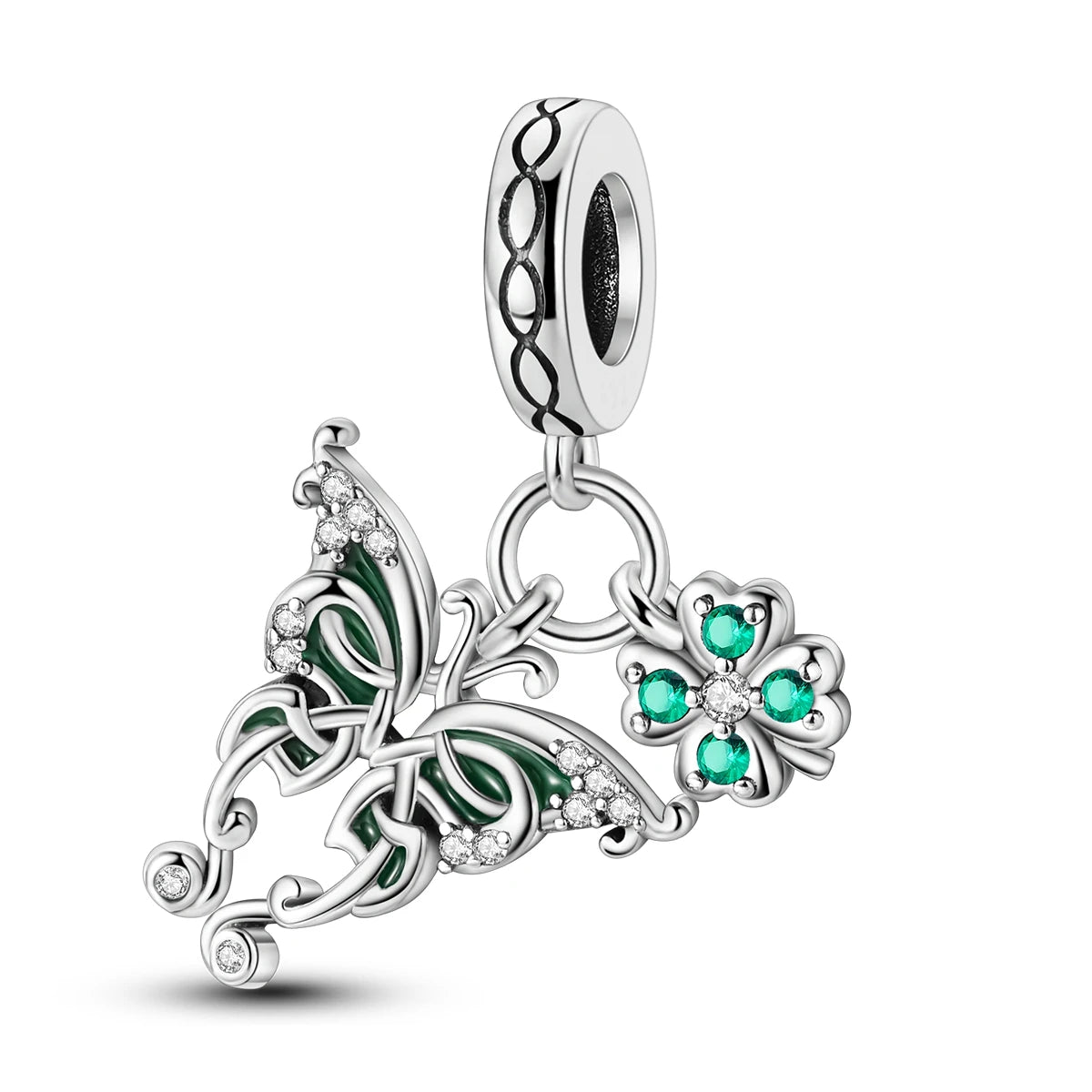 925 Silver Plating Colorful Butterfly Insect Animal Charms Beads Sparkling Zircon Fit Qikaola 925 Original Bracelets DIY Jewelry