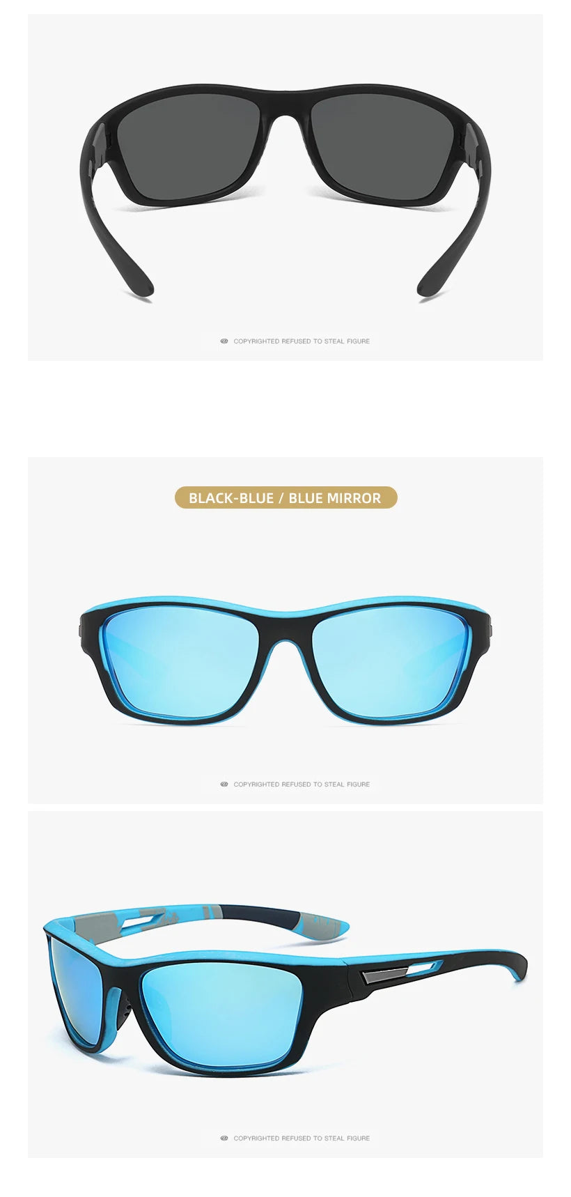 High Definition Polarized Sunglasses for Men Women Outdoor Sport Fishing Sun Glasses UV400 Protection Driving Eyeglasses