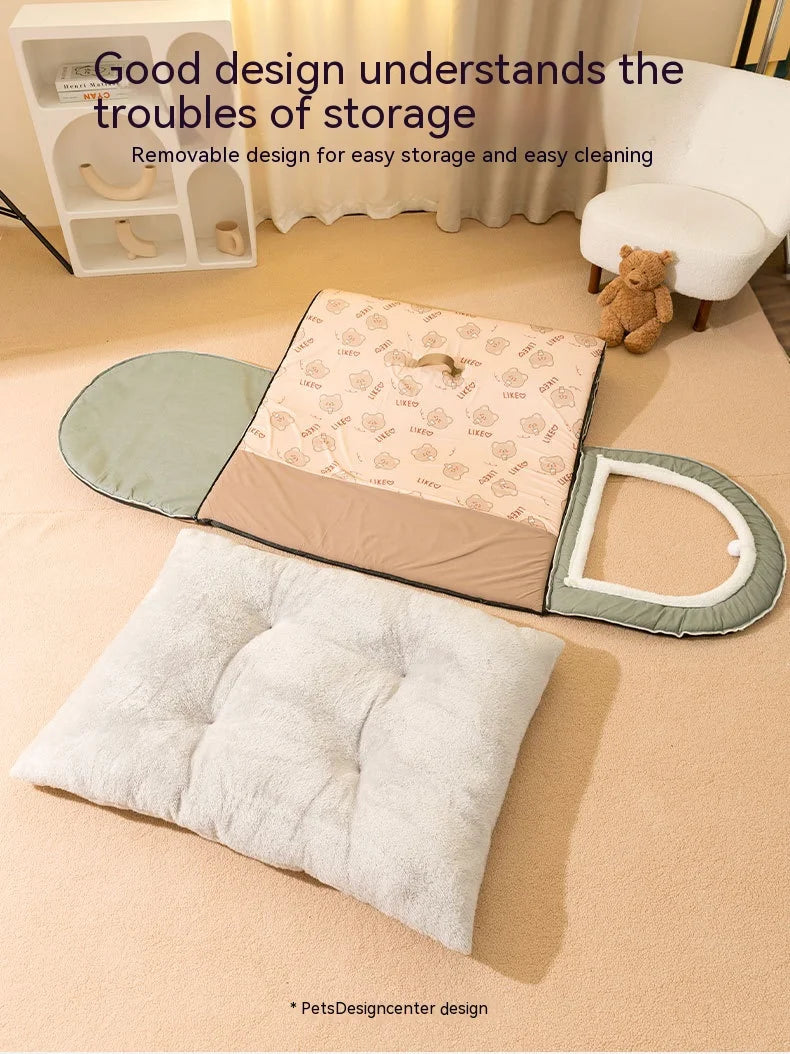 Extra Large Dog Bed - Winter Warm House-Style Bed with Removable Cover