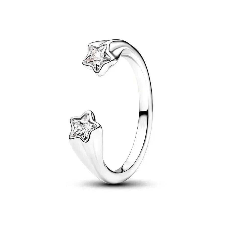 New Ring Original 925 Sterling Ring Heart Bow Sun Moon Star Flower Crown For Women Mother's Day Valentine's Day Gift DIY Jewelry