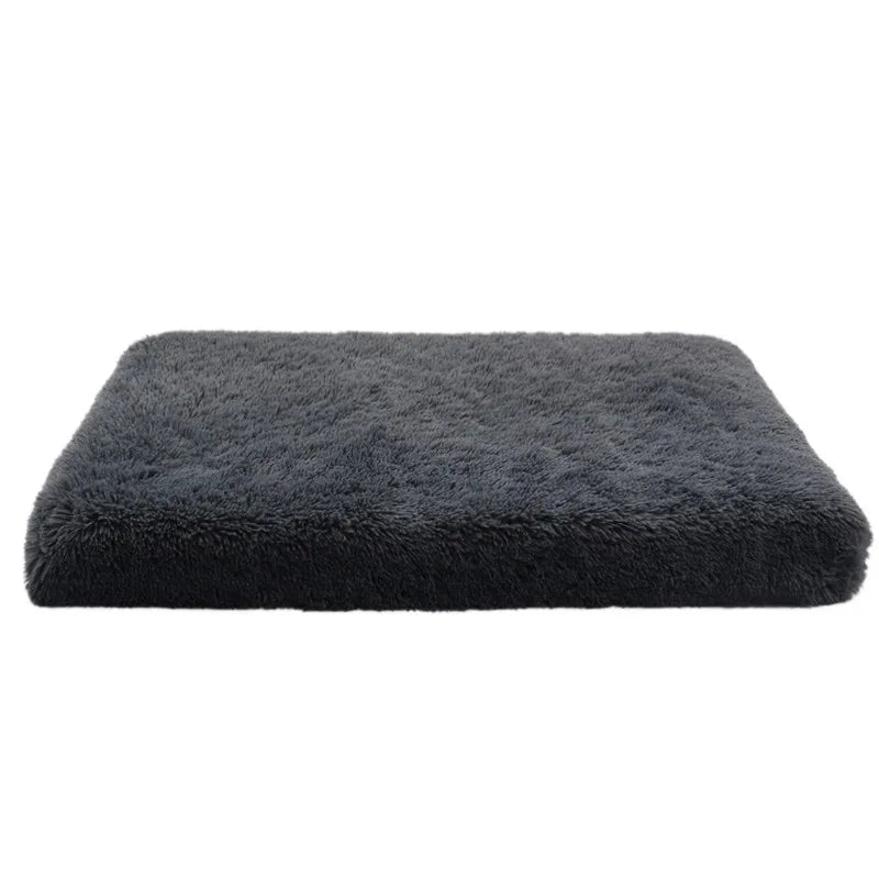 Plush Square Dog Bed with Removable Cover - Orthopedic Mattress for All-Size Dogs