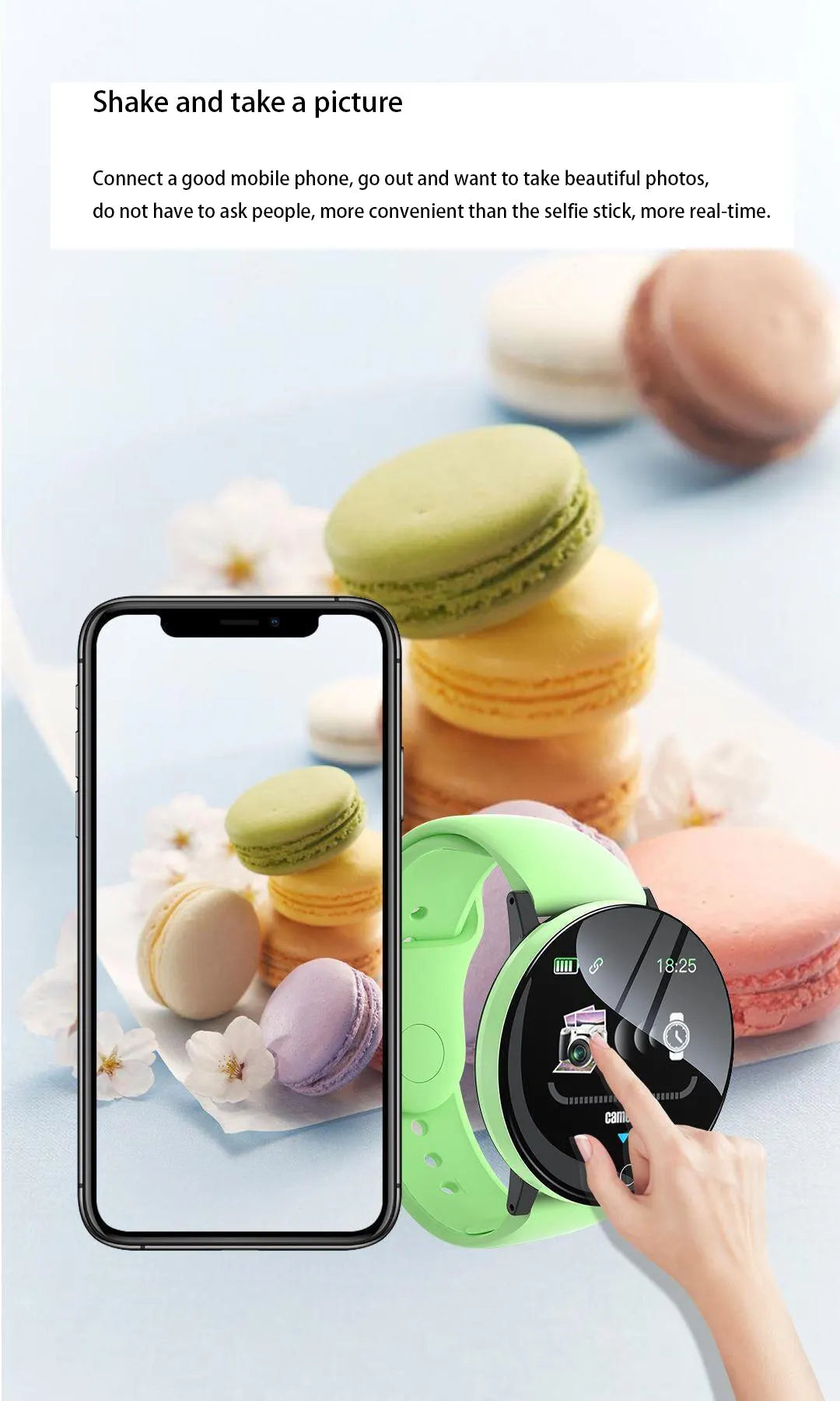 D18 Multifunctional Smart Watch Men & Women Bluetooth Connected Phone Music Fitness Sports Bracelet Sleep Monitor watch